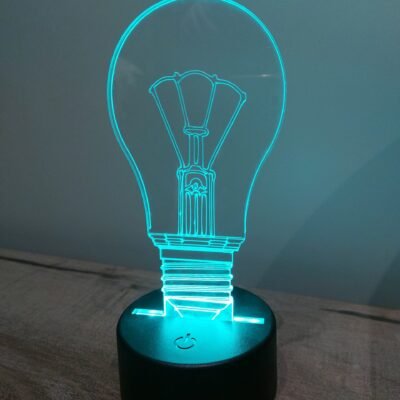 Holographic Multicolor Night Lamp Vintage Bulb