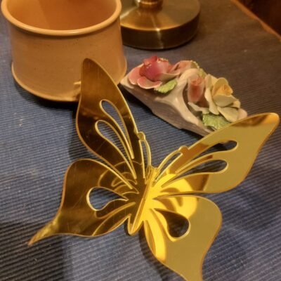 Golden Acrylic Butterflies Pack of 4