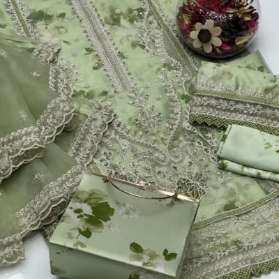 "Chiffon Embroidered 3-Piece Unstitched Suit