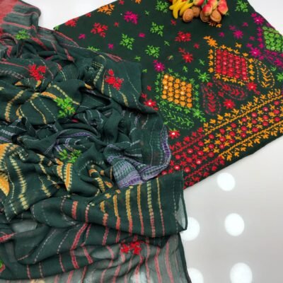 Lawn Summer Collection - Fancy Daman Balochi Mirror Hand Made Suits