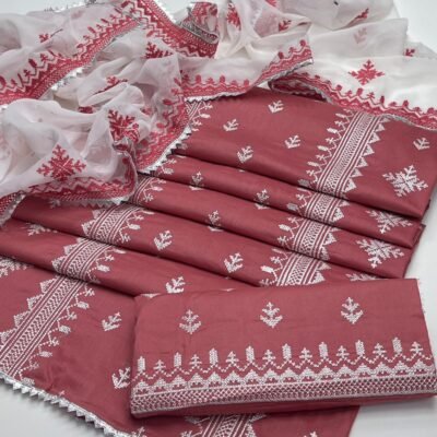 3 piece Lawn Cotton Dress