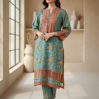 Green & Rust floral Co-ord