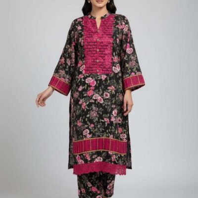 Black & Pink Floral Co-ord